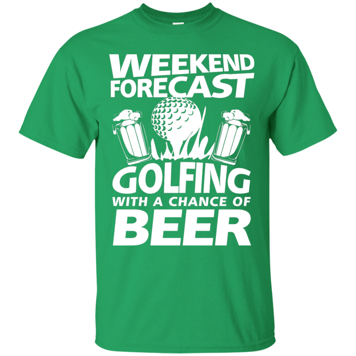 Weekend Forecast Golfing With A Chance Of Beer T-Shirt Apparel - The Beer Lodge