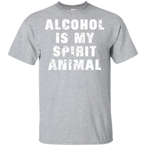 Alcohol Is My Spirit Animal T-Shirt Apparel - The Beer Lodge