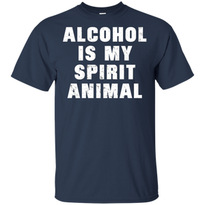 Alcohol Is My Spirit Animal T-Shirt Apparel - The Beer Lodge
