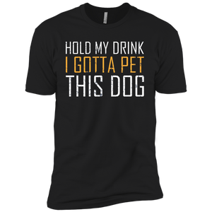 Hold My Drink I Gotta Pet This Dog T-Shirt Apparel - The Beer Lodge