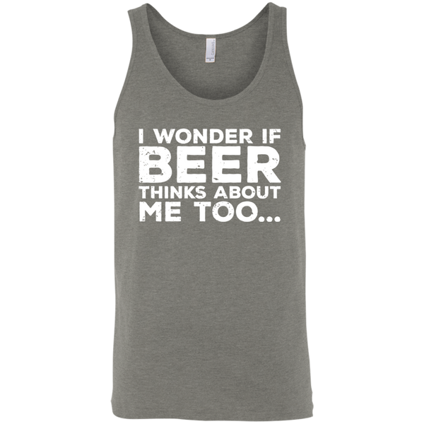 I Wonder If Beer Thinks About Me Too Tank Top T-Shirts - The Beer Lodge