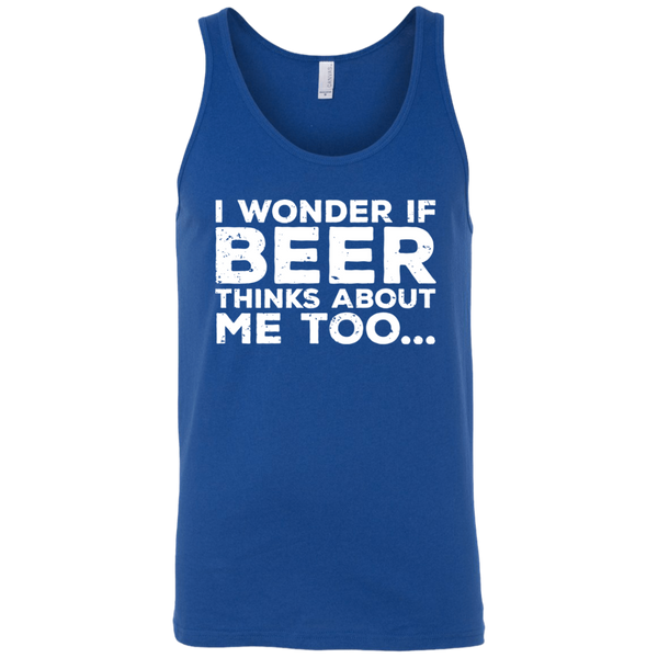 I Wonder If Beer Thinks About Me Too Tank Top T-Shirts - The Beer Lodge