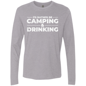 I'd Rather Be Camping & Drinking T-Shirt Apparel - The Beer Lodge