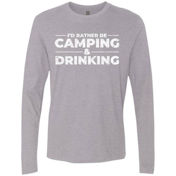 I'd Rather Be Camping & Drinking T-Shirt Apparel - The Beer Lodge