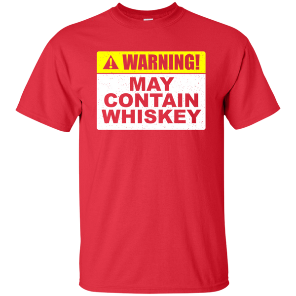 Warning! May Contain Whiskey T-Shirt Apparel - The Beer Lodge