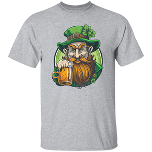 Crazy Beer Crushing Leprechaun T-Shirt