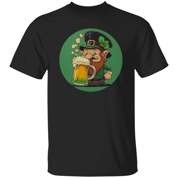 Goofy Beer Drinking Leprechaun T-Shirt