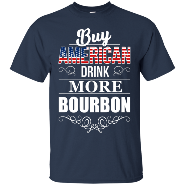 Buy American Drink More Bourbon T-Shirt Apparel - The Beer Lodge