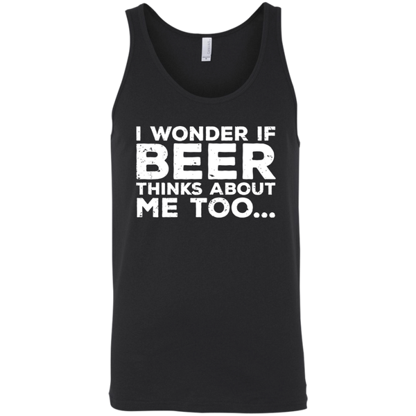 I Wonder If Beer Thinks About Me Too Tank Top T-Shirts - The Beer Lodge