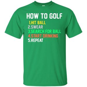How To Golf T-Shirt Apparel - The Beer Lodge