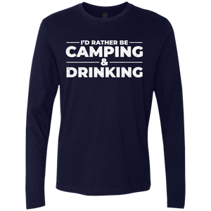 I'd Rather Be Camping & Drinking T-Shirt Apparel - The Beer Lodge