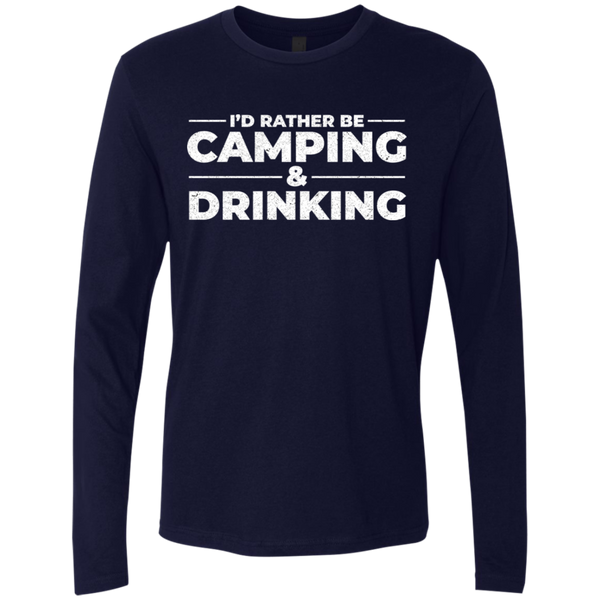 I'd Rather Be Camping & Drinking T-Shirt Apparel - The Beer Lodge