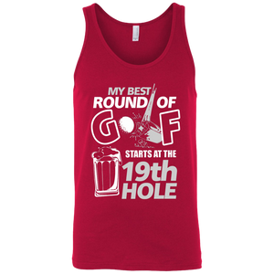 My Best Round Of Golf Starts At The 19th Hole Tank Top Apparel - The Beer Lodge