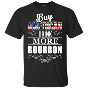 Buy American Drink More Bourbon T-Shirt Apparel - The Beer Lodge