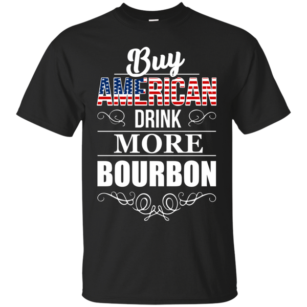 Buy American Drink More Bourbon T-Shirt Apparel - The Beer Lodge