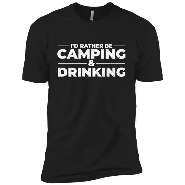 I'd Rather Be Camping & Drinking T-Shirt Apparel - The Beer Lodge