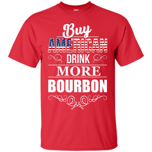 Buy American Drink More Bourbon T-Shirt Apparel - The Beer Lodge