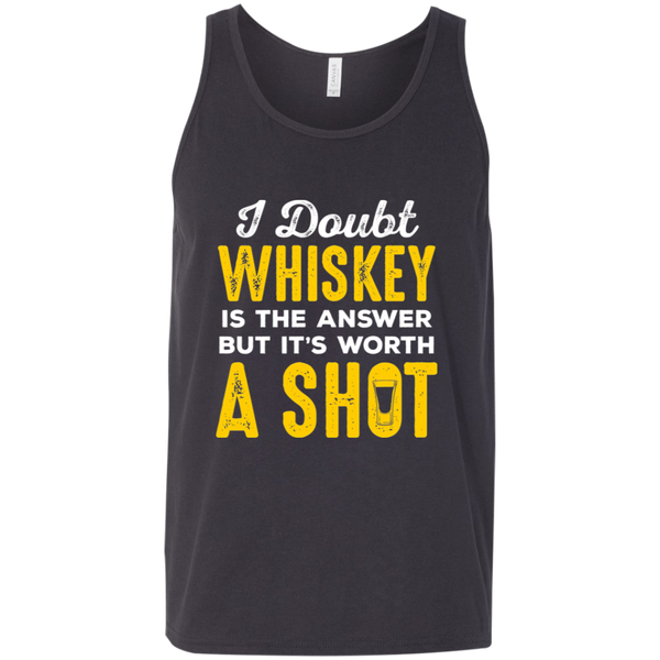 I Doubt Whiskey Is The Answer But It's Worth A Shot Tank Top Apparel - The Beer Lodge