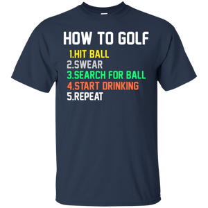 How To Golf T-Shirt Apparel - The Beer Lodge