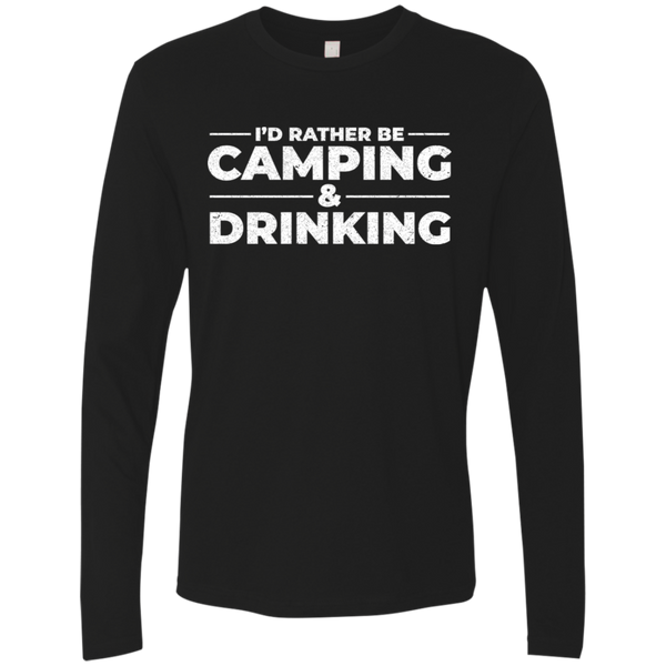 I'd Rather Be Camping & Drinking T-Shirt Apparel - The Beer Lodge