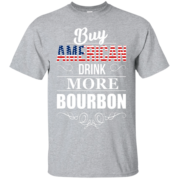 Buy American Drink More Bourbon T-Shirt Apparel - The Beer Lodge