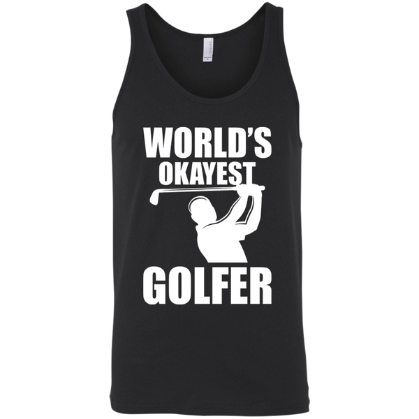 World's Okayest Golfer Tank Top Apparel - The Beer Lodge