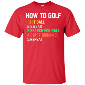 How To Golf T-Shirt Apparel - The Beer Lodge