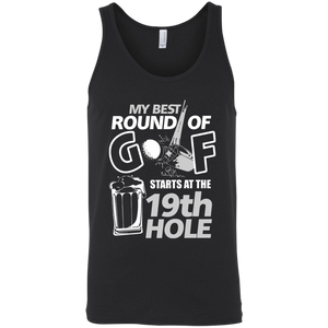 My Best Round Of Golf Starts At The 19th Hole Tank Top Apparel - The Beer Lodge