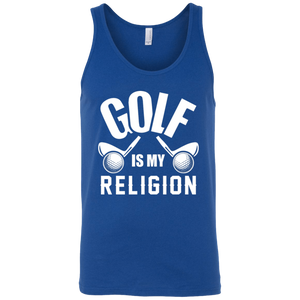 Golf Is my Religion Tank Top Apparel - The Beer Lodge