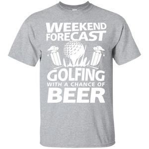 Weekend Forecast Golfing With A Chance Of Beer T-Shirt Apparel - The Beer Lodge
