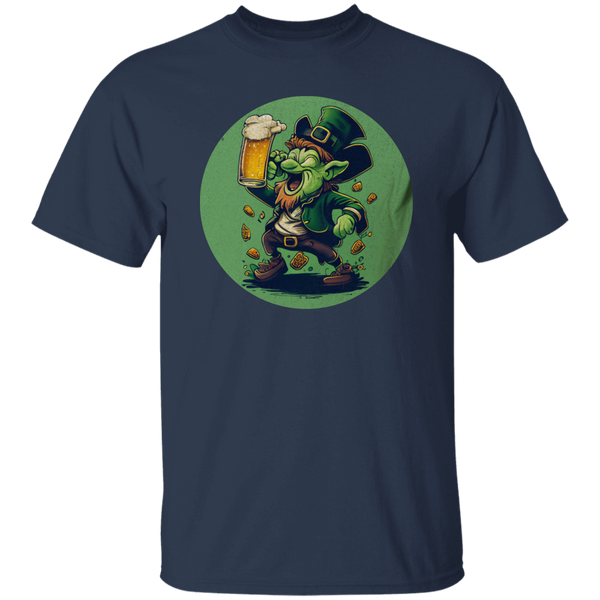 Crazy Beer Drinking Leprechaun T-Shirt