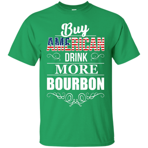 Buy American Drink More Bourbon T-Shirt Apparel - The Beer Lodge