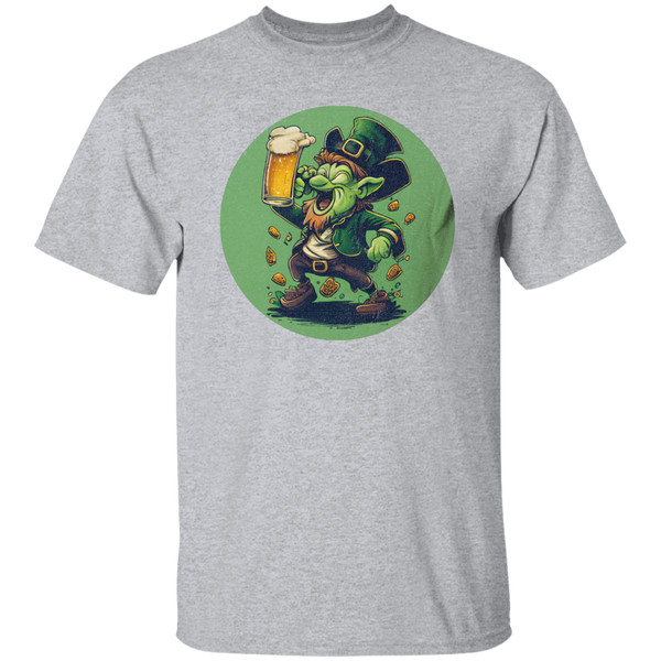 Crazy Beer Drinking Leprechaun T-Shirt