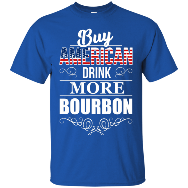 Buy American Drink More Bourbon T-Shirt Apparel - The Beer Lodge