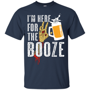 I'm Here For The Booze Halloween T-Shirt Apparel - The Beer Lodge