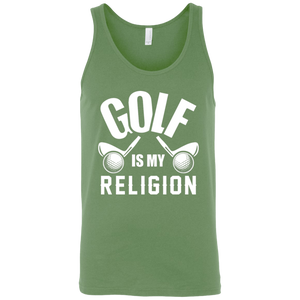Golf Is my Religion Tank Top Apparel - The Beer Lodge