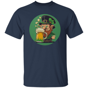 Goofy Beer Drinking Leprechaun T-Shirt