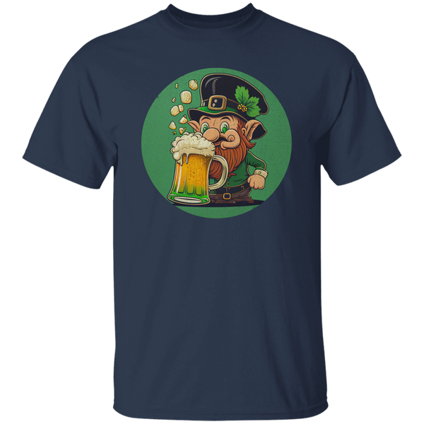 Goofy Beer Drinking Leprechaun T-Shirt