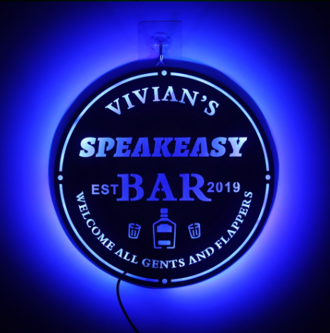 Personalized LED Color Changing Cocktail Bar Sign