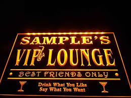Personalized VIP Lounge Best Friends Only Bar Beer Neon Sign (Three Sizes) LED Signs - The Beer Lodge