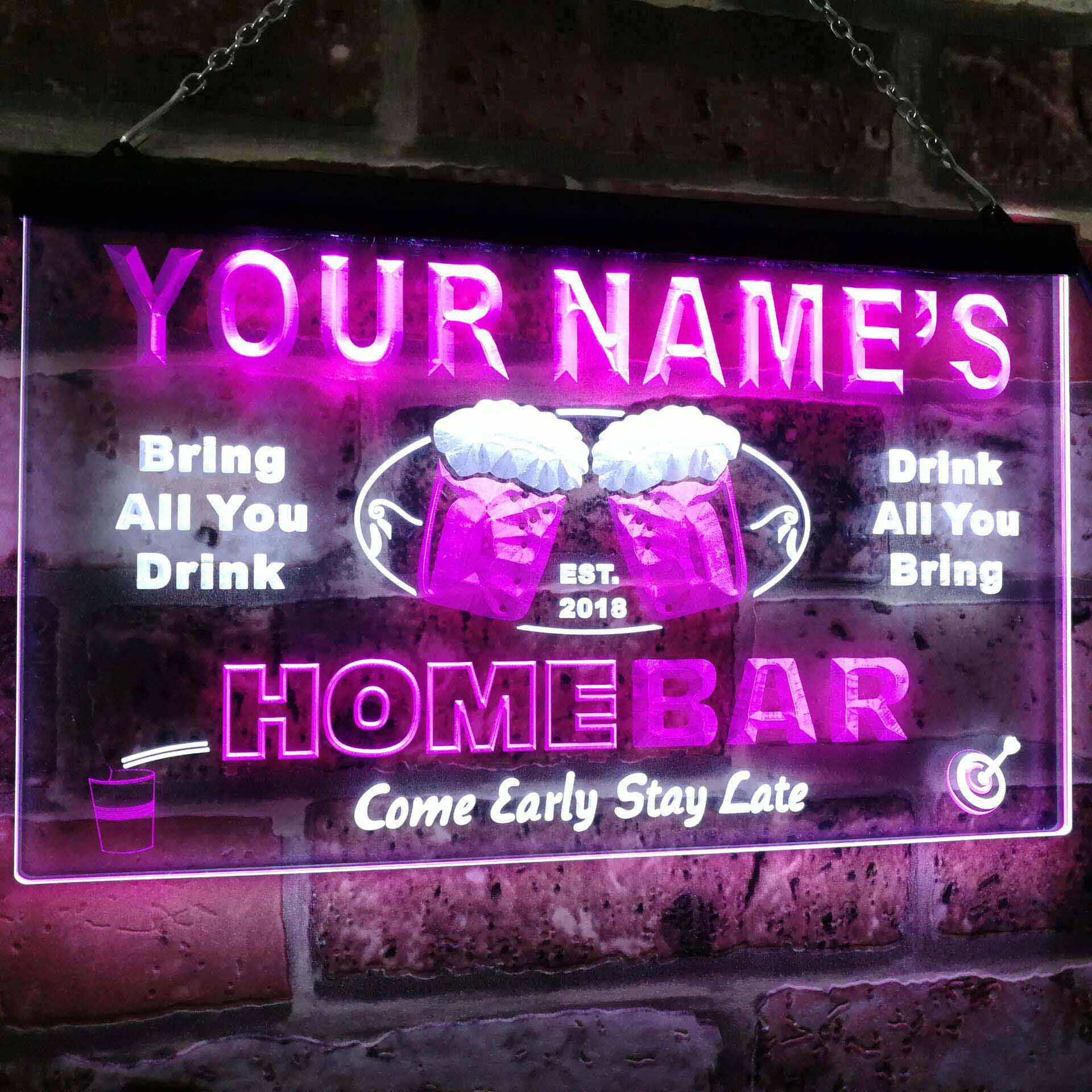 Personalized Beer Mug Two Colors LED Home Bar Sign (Three Sizes) | The ...